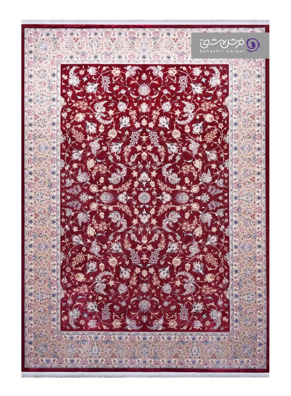 نقش فرش بهشتی طرح آیتان کد T04 ارغوانی