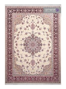 فرش طرح آیتان کد T06 موزی ارغوانی