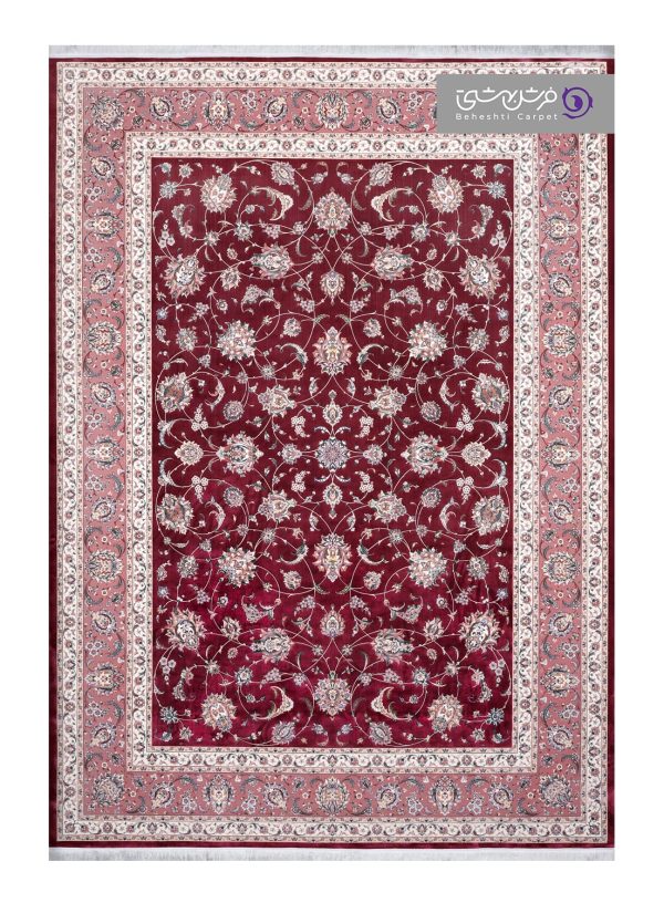 نقش فرش بهشتی طرح آیتان کد T08 ارغوانی