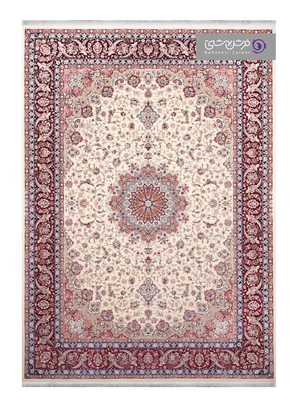 نقش فرش بهشتی طرح آیتان کد T31 موزی ارغوانی
