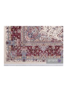 جزییات نقش فرش بهشتی طرح آیتان کد T32 موزی ارغوانی