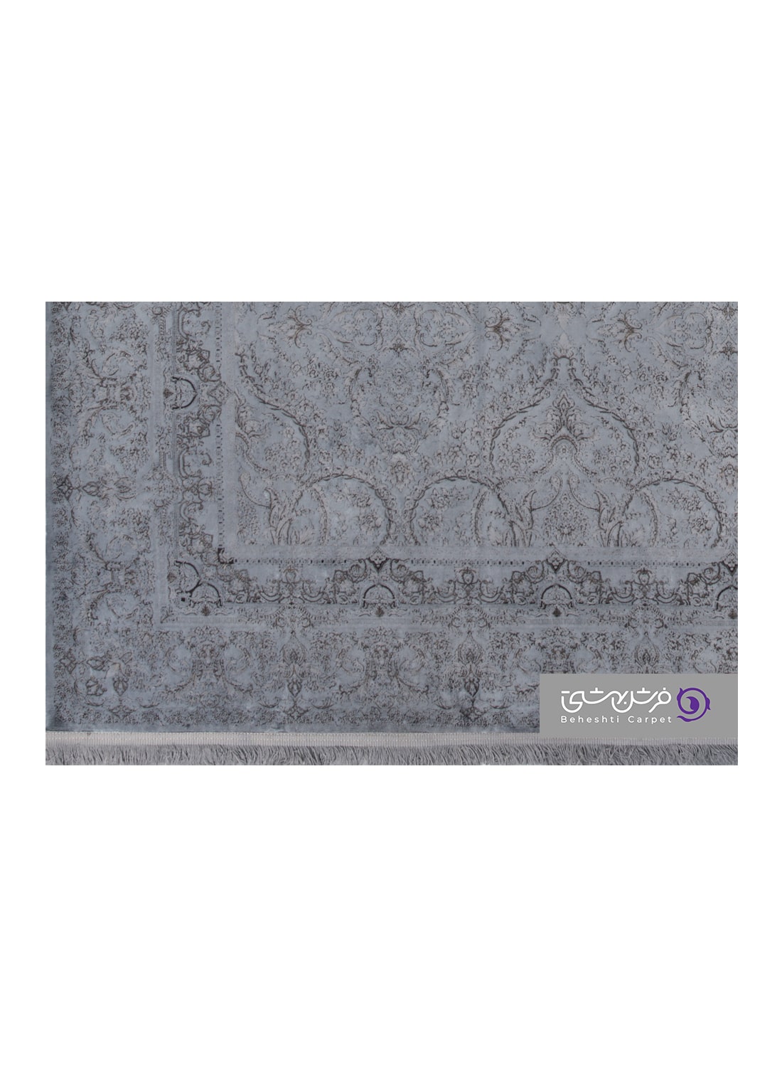 جزییات نقش فرش طرح ویهان کد 2057 نقره ای
