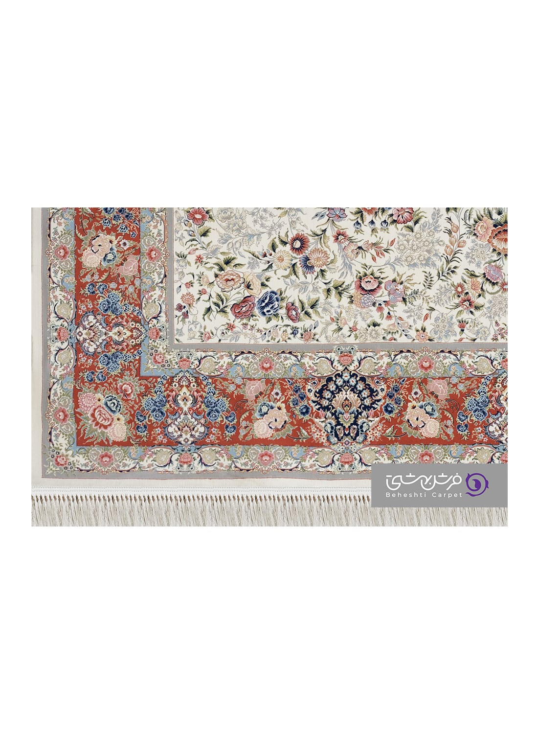 جزییات نفش فرش طرح نائین کد 3005