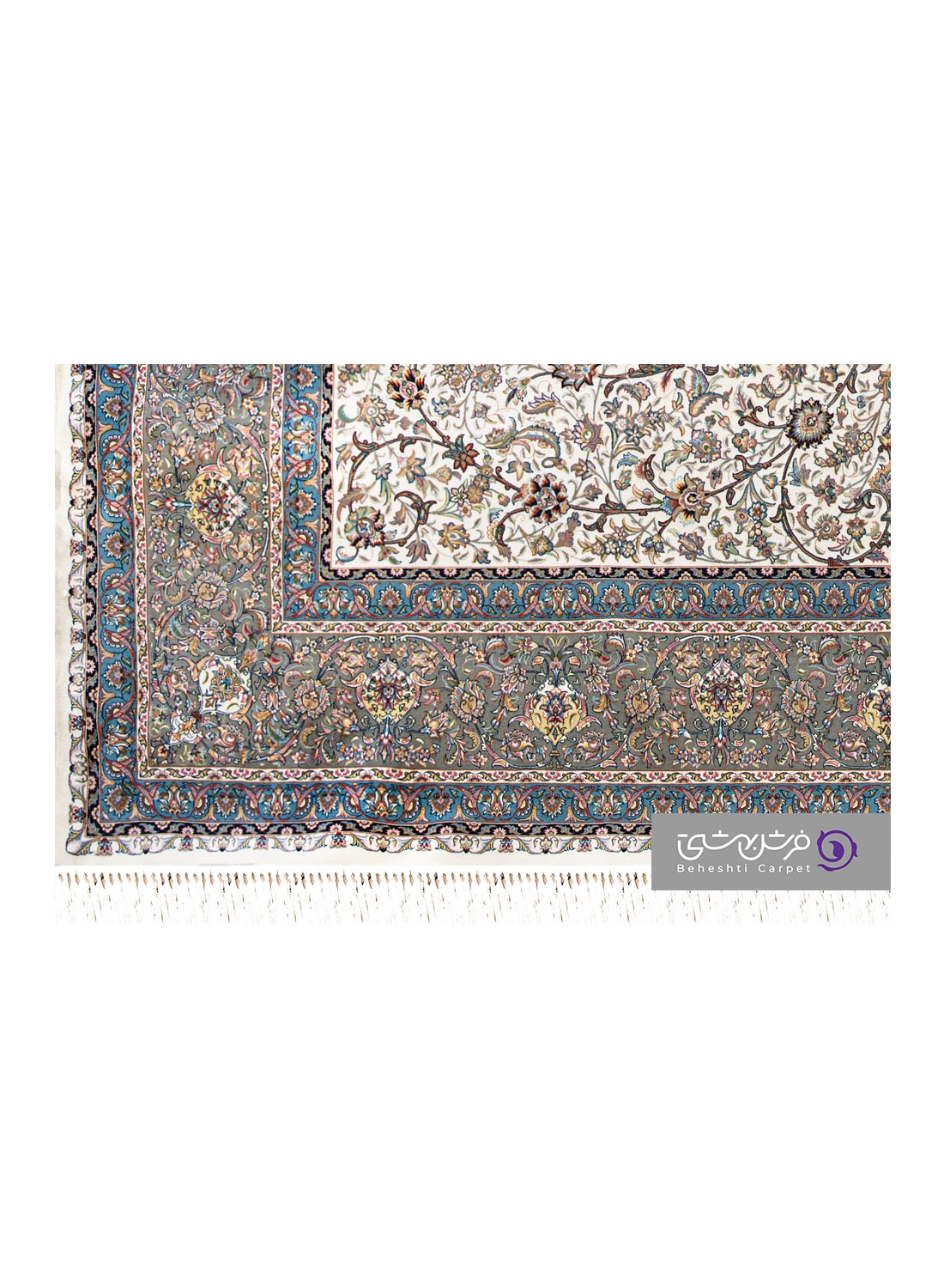 جزییات نقش فرش طرح نائین کد 3107