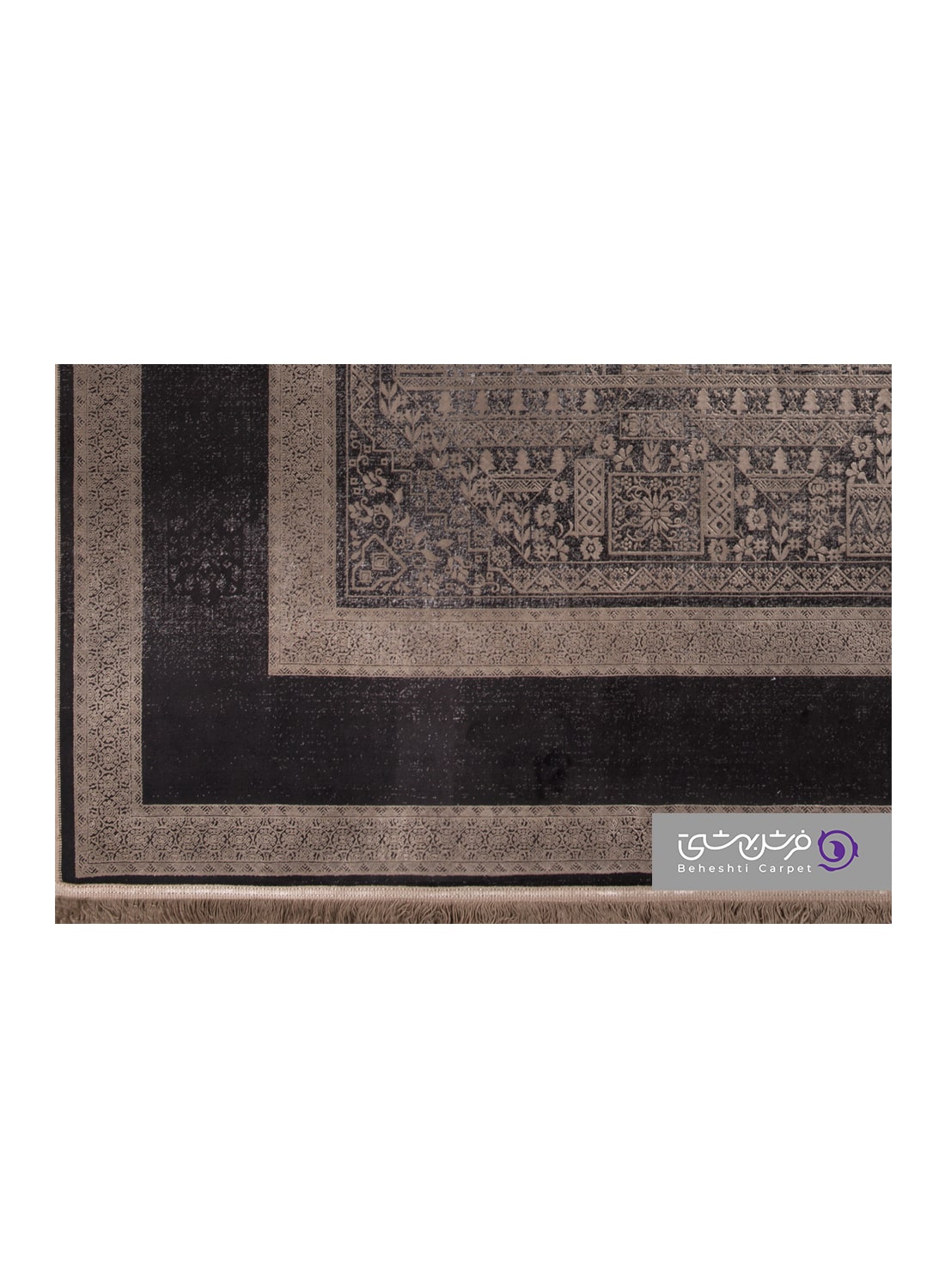 جزییات نقش فرش طرح ویهان کد 8037 مسی