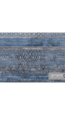 جزییات نقش فرش طرح یونیک کد 8443 آبی