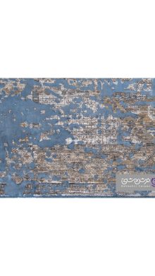 جزییات نقش فرش طرح یونیک کد 8453 آبی