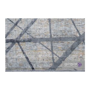 جزییات نقش فرش طرح یونیک کد 8468 نقره ای