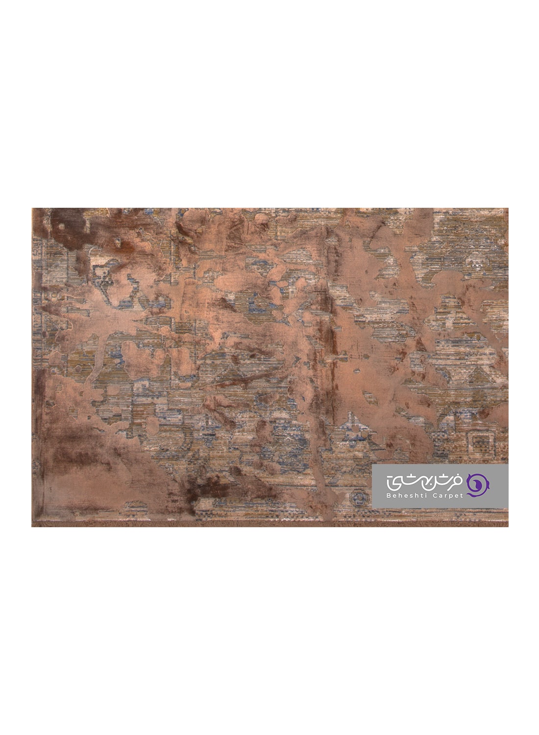 جزییات نقش فرش طرح یونیک کد 8484 مسی