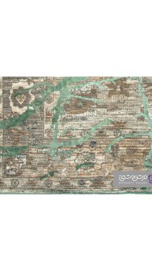 جزییات نقش فرش طرح یونیک کد 8485 سبز