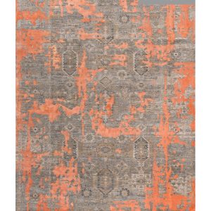 فرش طرح یونیک کد 8501 نارنجی تیره
