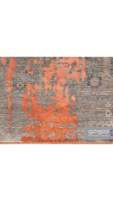 جزییات نقش فرش طرح یونیک کد 8501 نارنجی تیره