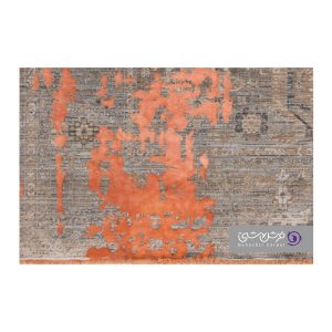 جزییات نقش فرش طرح یونیک کد 8501 نارنجی تیره