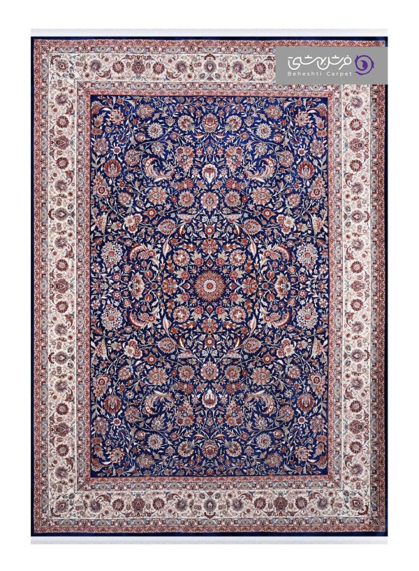 فرش طرح آیتان کد R16 سرمه ای