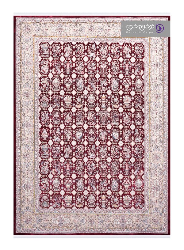 فرش طرح آیتان کد T29 ارغوانی