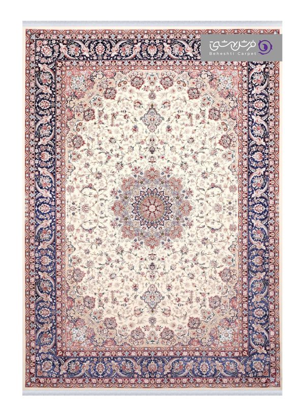 فرش طرح آیتان کد T31 موزی سرمه ای