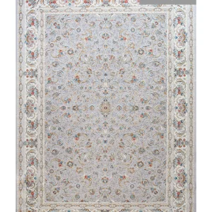 فرش طرح نائین کد 8006 نقره ای کرم