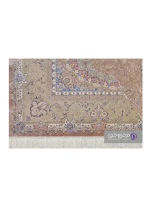 جزییات نقش فرش طرح شاهان کد 1521 خاکی