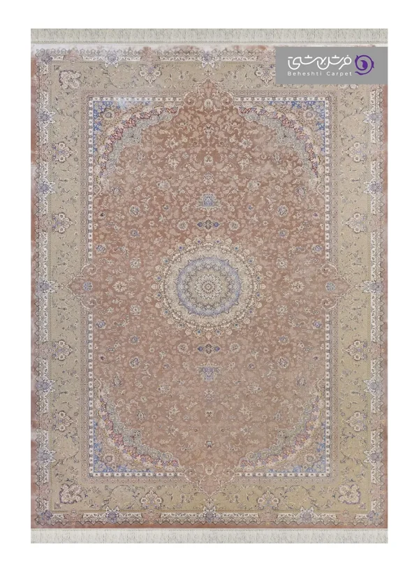فرش طرح شاهان کد 1521 خاکی