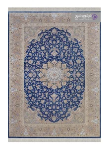 فرش طرح شاهان کد 1523 آّبی تیره