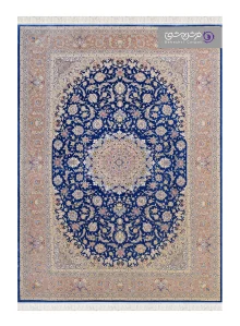 فرش طرح شاهان کد 1524 آبی تیره