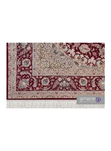 جزییات نقش فرش طرح شاهان کد 1524 ارغوانی