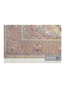 جزییات نقش فرش طرح شاهان کد 1524 بژ