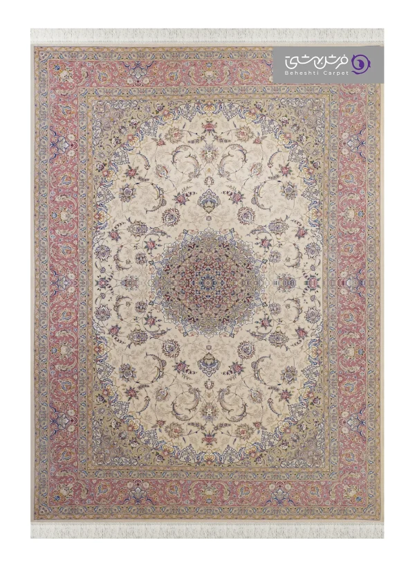 فرش طرح شاهان کد 1524 کرم