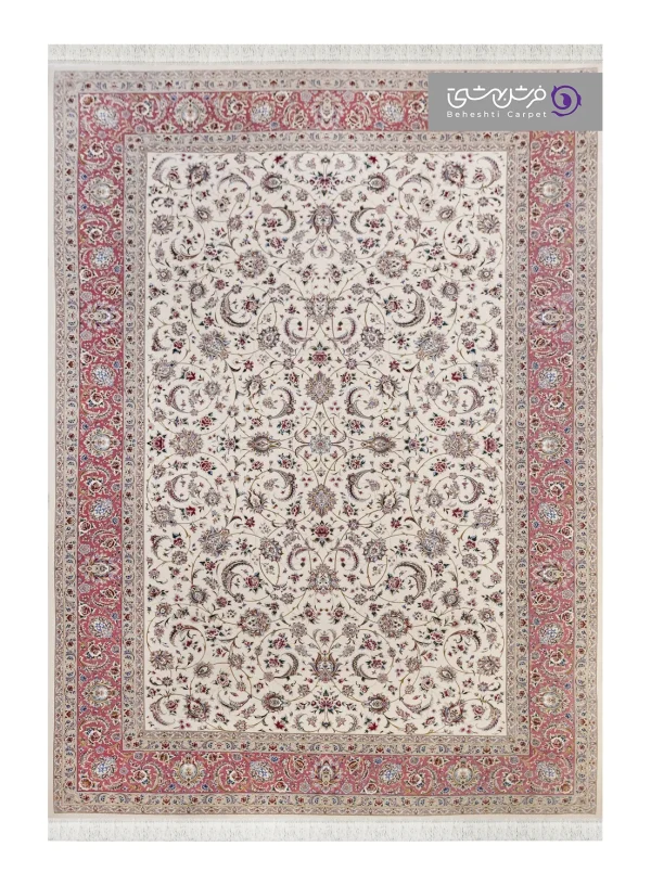 فرش طرح شاهان کد 1525 کرم چرک