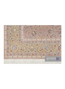 جزییات نقش فرش طرح شاهان کد 1525 خاکی