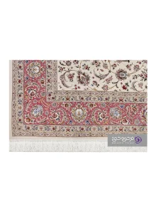 جزییات نقش فرش طرح شاهان کد 1525 کرم چرک