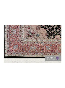 جزییات نقش فرش طرح شاهان کد 1526 مشکی