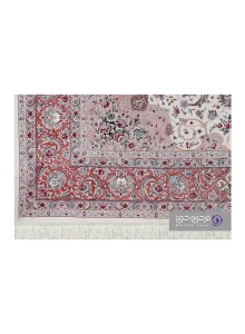 جزییات نقش فرش طرح شاهان کد 1526 کرم چرک مسی