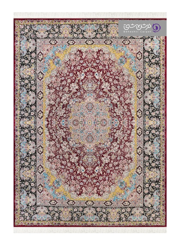 فرش طرح شاهان کد 1528 ارغوانی