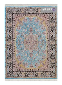 فرش طرح شاهان کد 1528 فیروزه ای