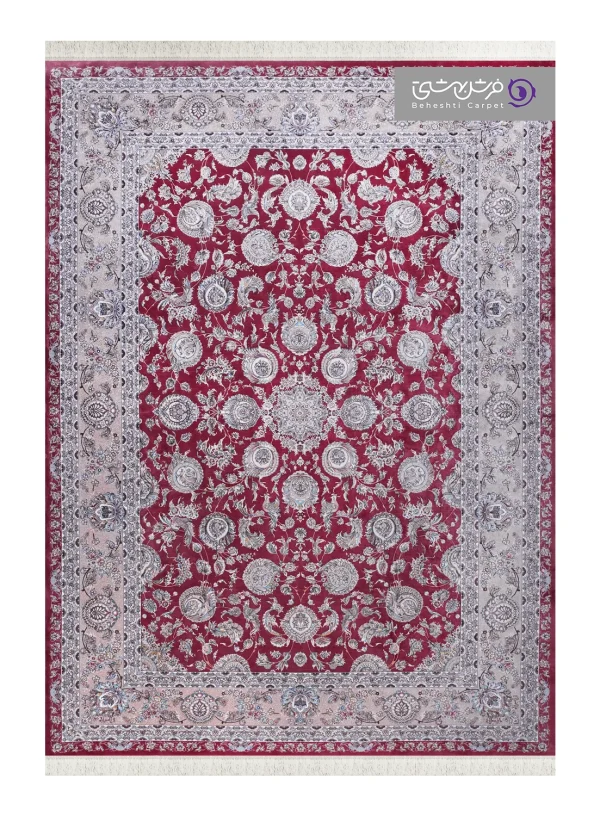 فرش طرح شاهان کد 1529 ارغوانی