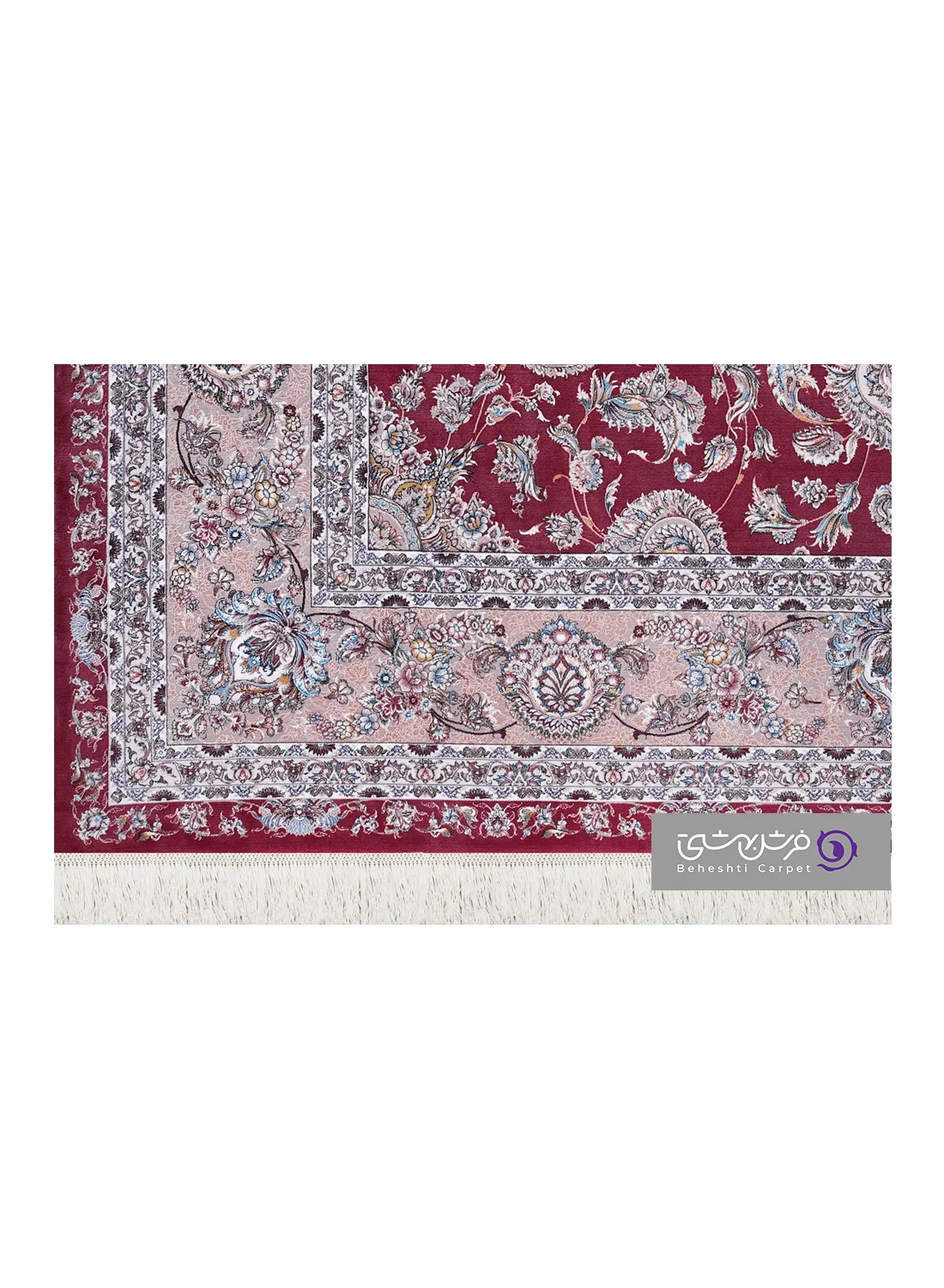 جزییات نقش فرش طرح شاهان کد 1529 ارغوانی