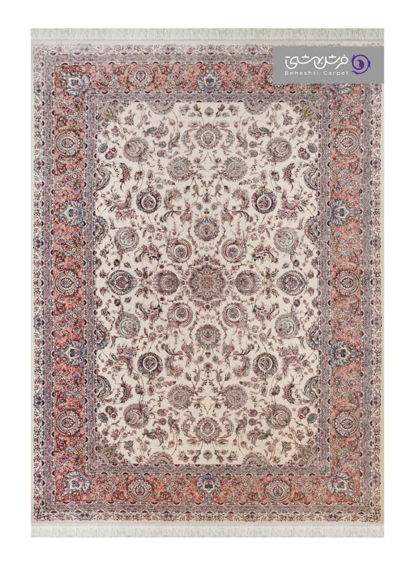 فرش طرح شاهان کد 1529 کرم چرک