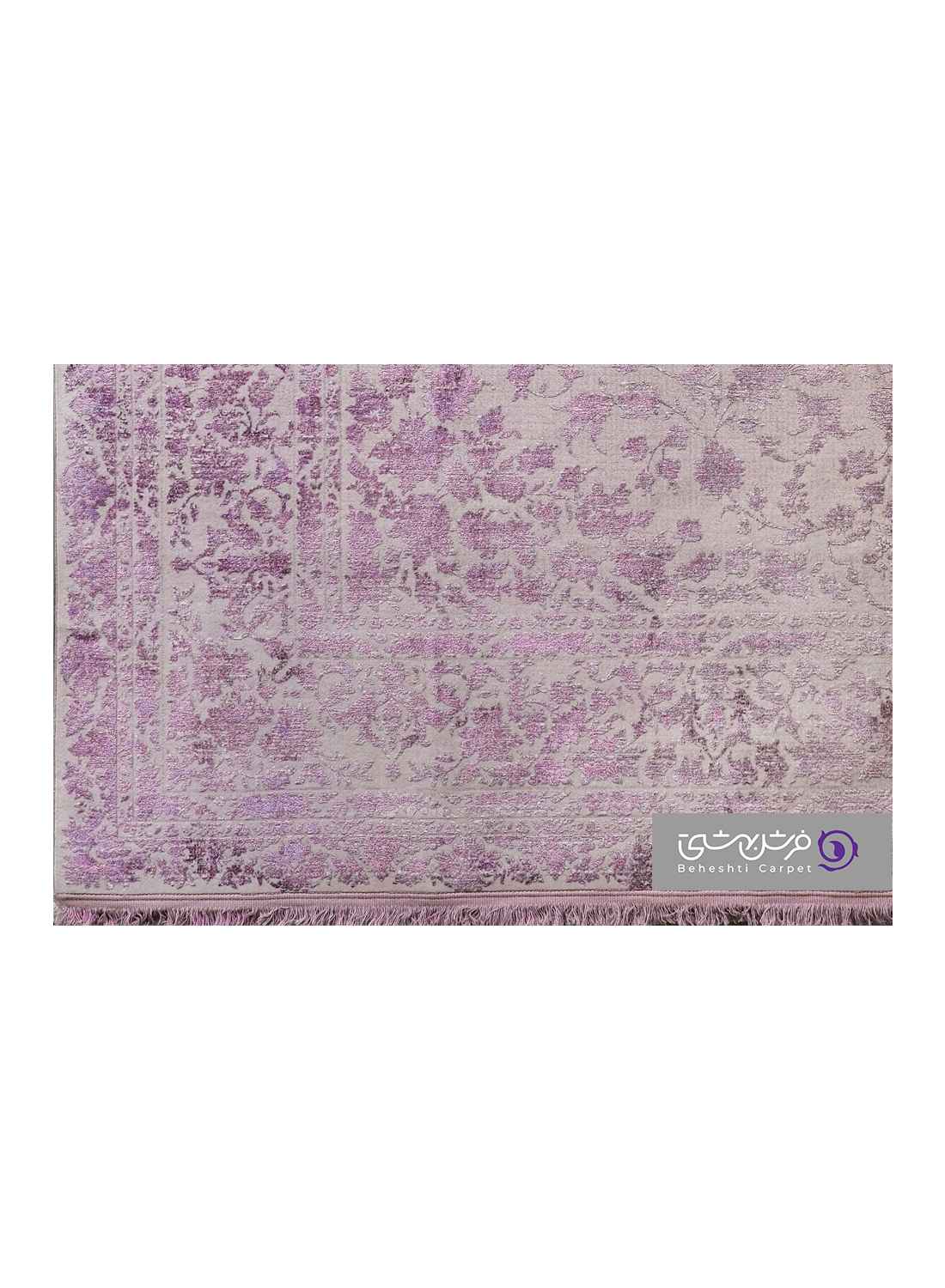 جزییات نقش فرش طرح ژینا کد 806 بنفش