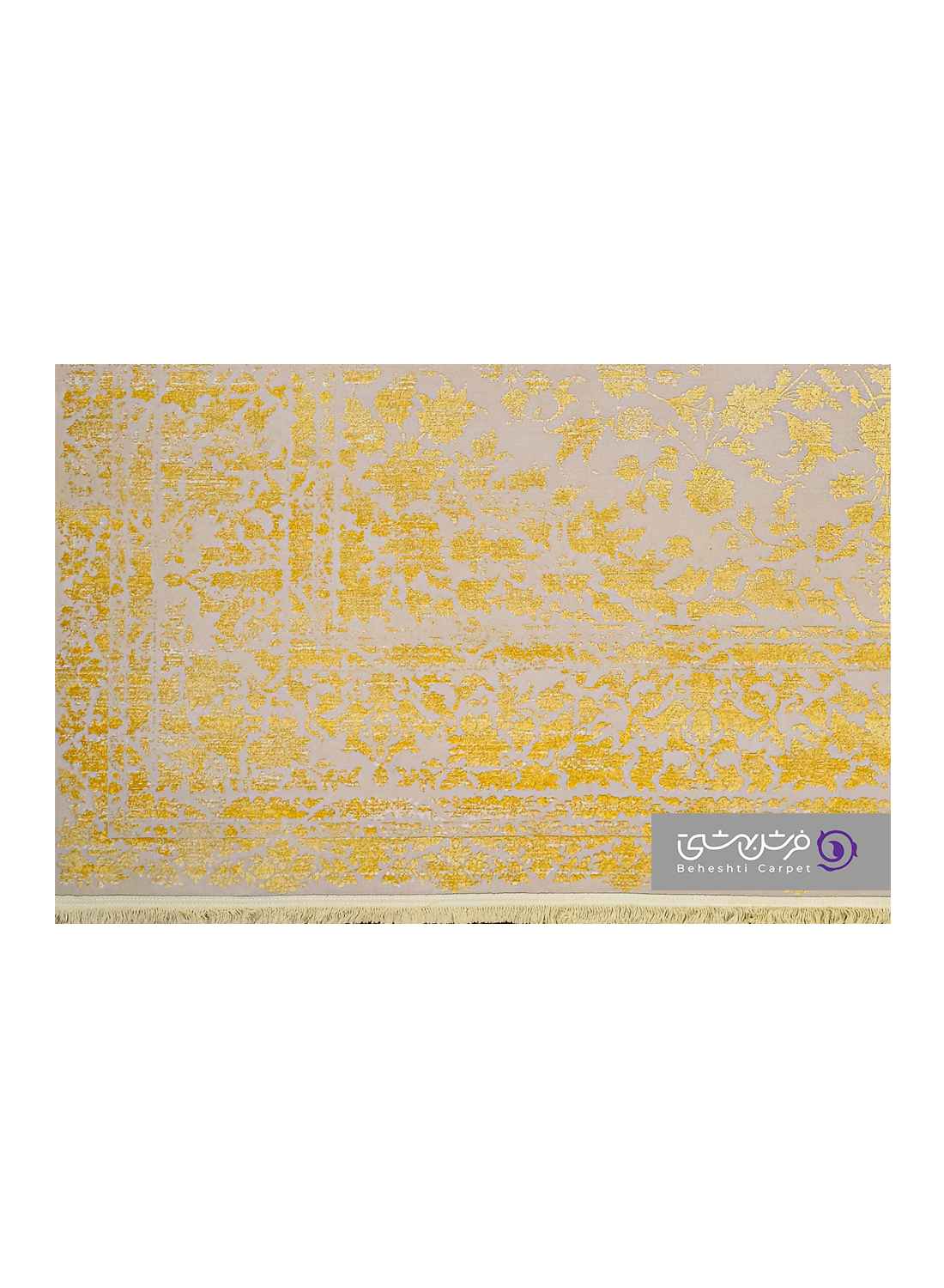 جزییات نقش فرش طرح ژینا کد 806 زرد
