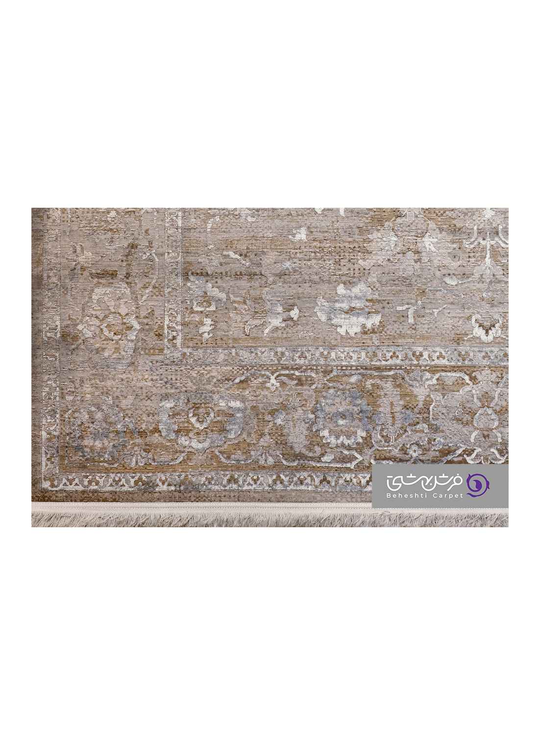 جزییات نقش فرش طرح ژینا کد 832 آبی
