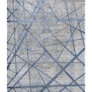 فرش طرح یونیک کد 8468 نقره آبی