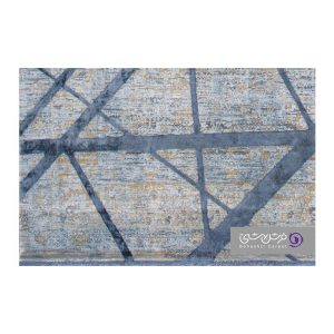 جزییات نقش فرش طرح یونیک کد 8468 نقره آبی