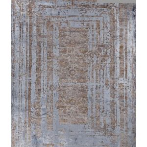 فرش طرح یونیک کد 8506 نقره آبی